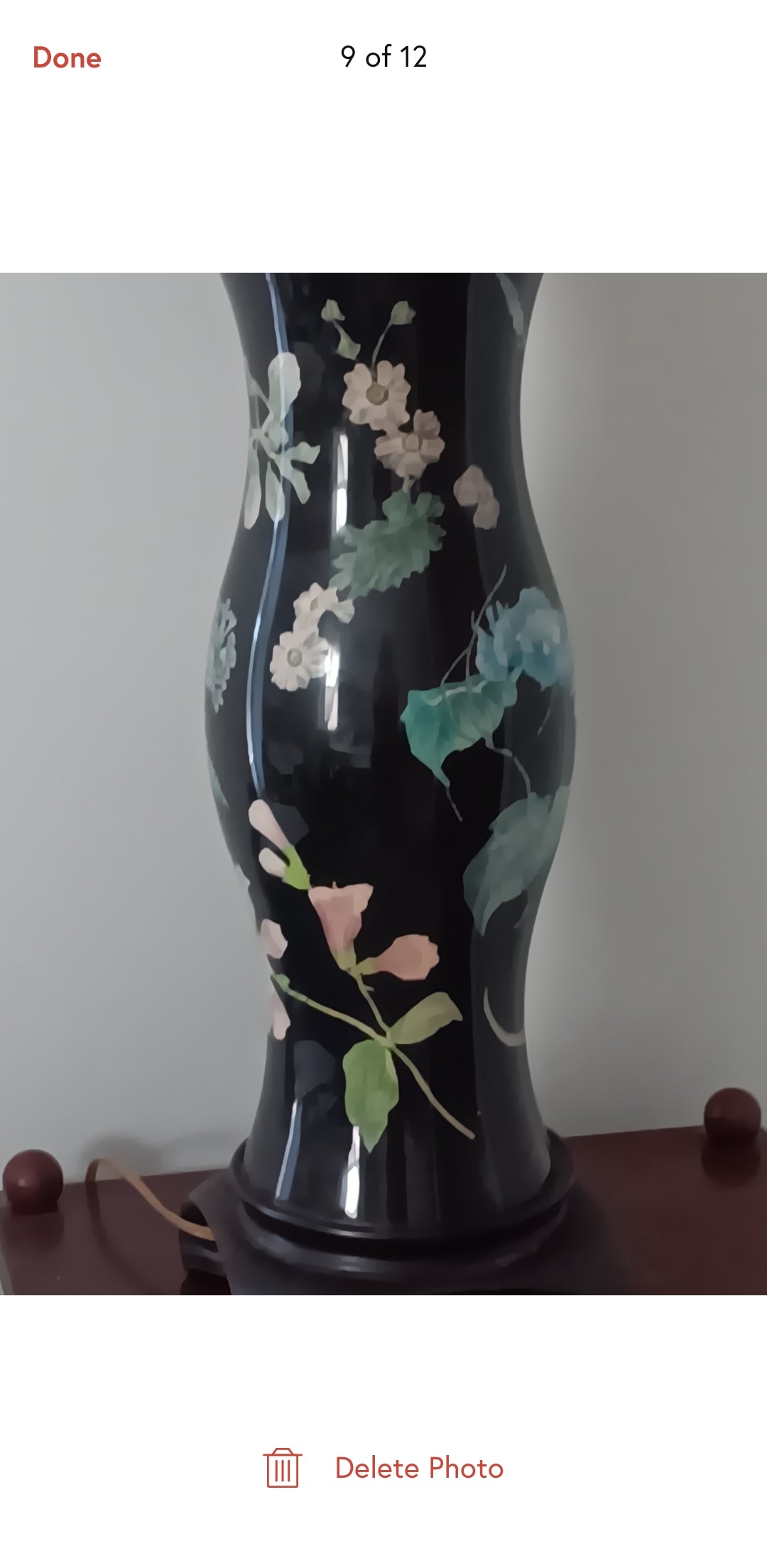 Vintage Isabel O'Neil Studio Floral Decoupage Lamp