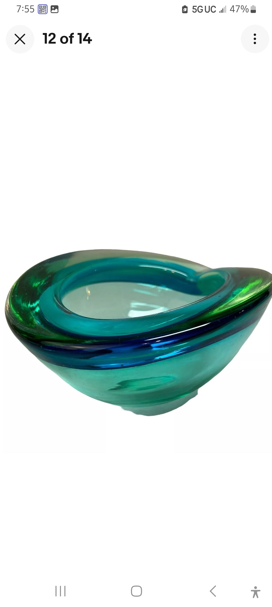 1950s Murano Archimede Seguso Geode Ash Tray