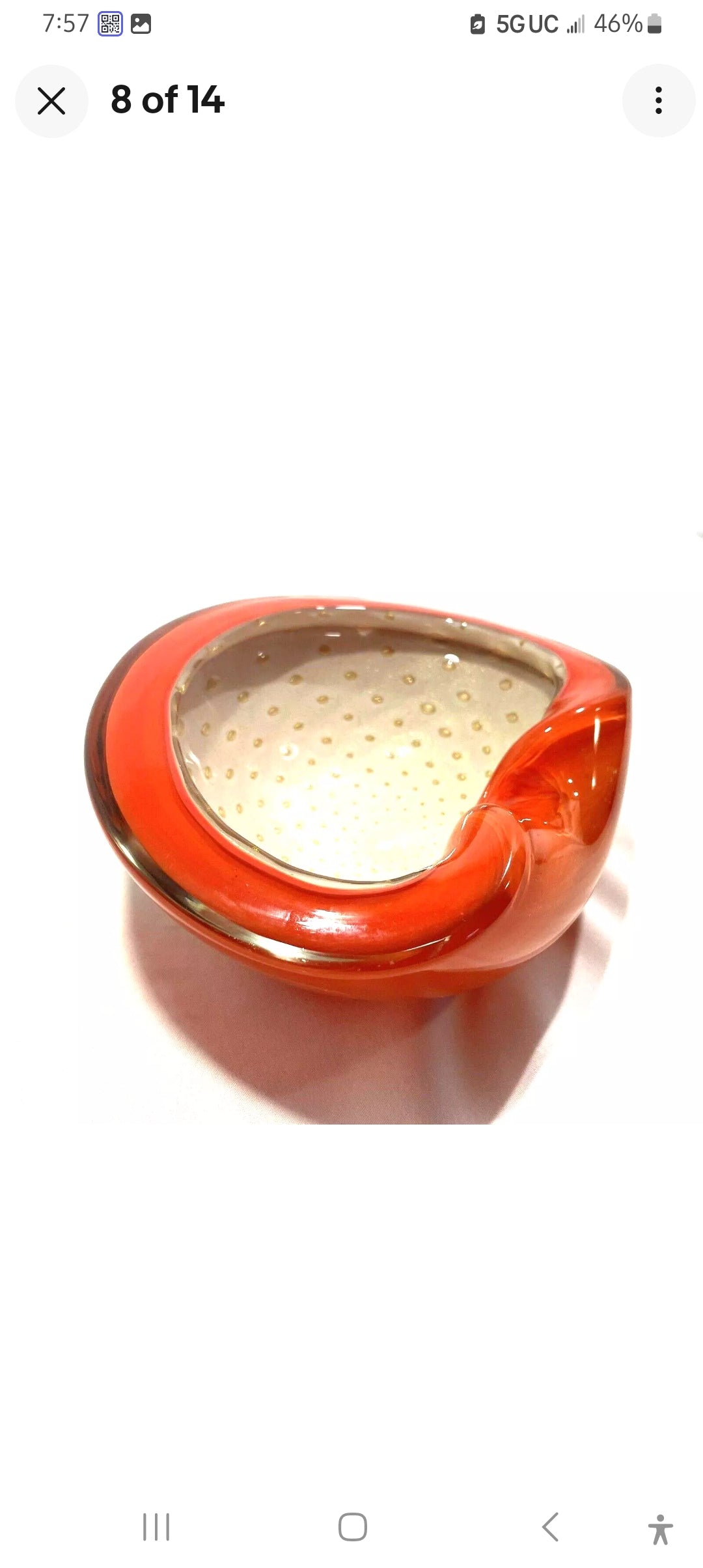 1960s Murano Alfredo Barbini Bullicante Ash Tray Catch All Dish