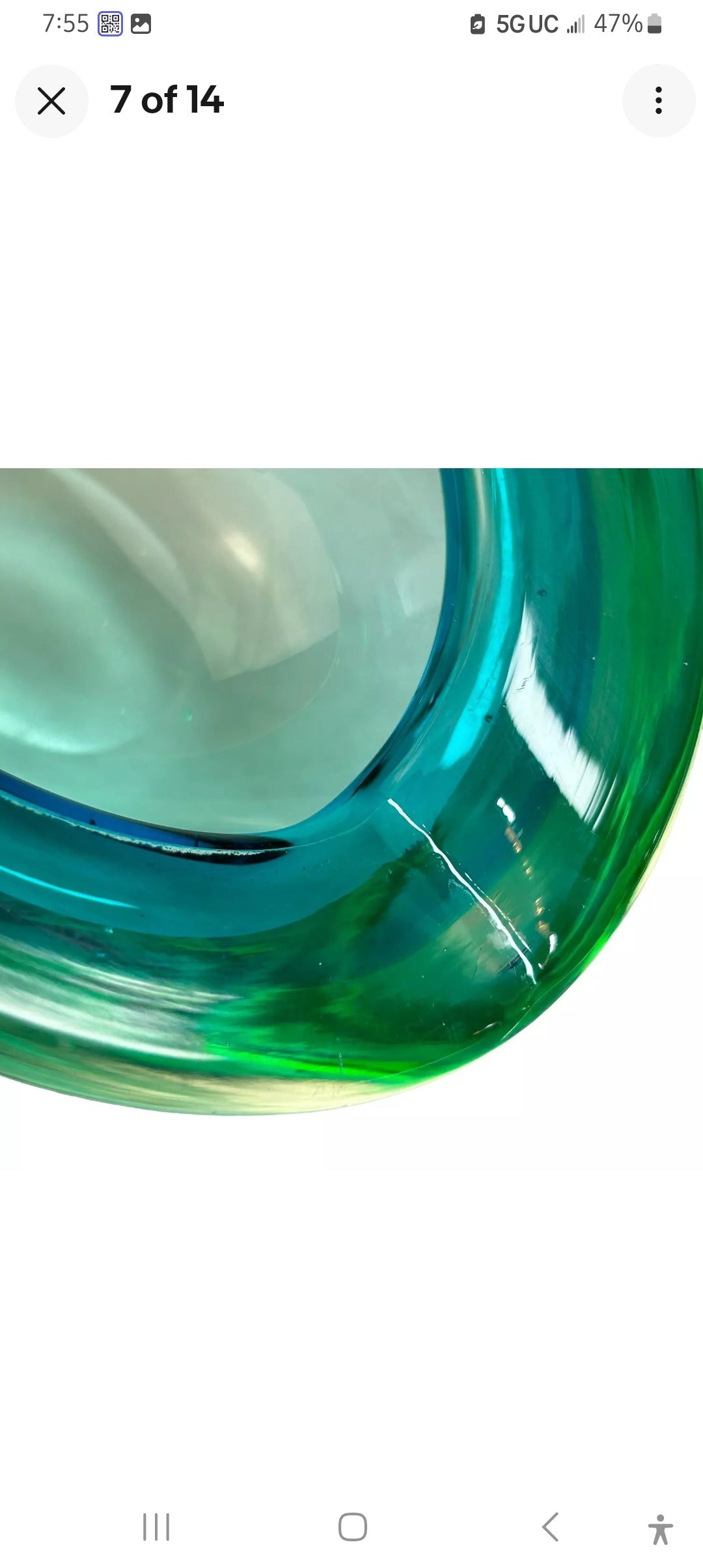 1950s Murano Archimede Seguso Geode Ash Tray