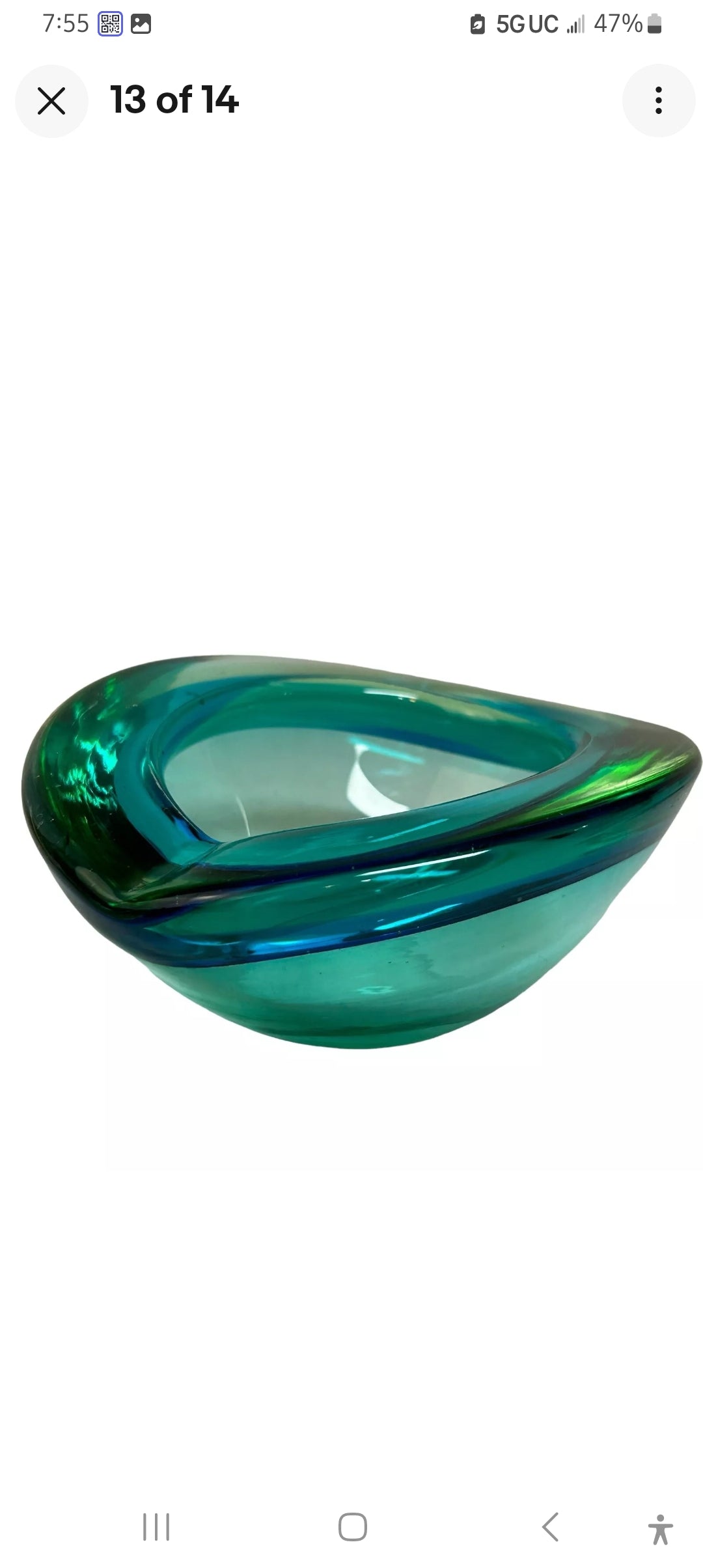 1950s Murano Archimede Seguso Geode Ash Tray