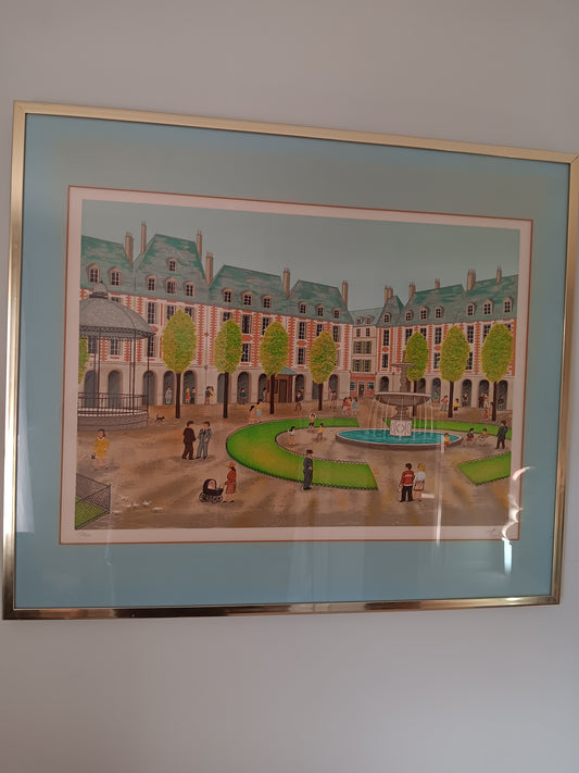 Pair of Signed, Numbered Fanch Ledan Framed Lithographs